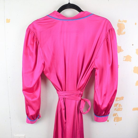 Vintage Pink Spring Floral Applique Belted Robe - Picture 7 of 8